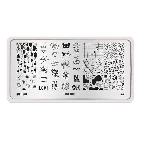 Пластина для стемпинга GO STAMP 002 Girl stuff