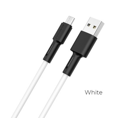 USB BOROFONE BX31 для Micro USB, 2.4А, длина 1м, белый