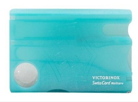 Корпус для швейцарской карты Victorinox SwissCard NailCare (C.7240.T21) цвет бирюзовый полупрозрачный