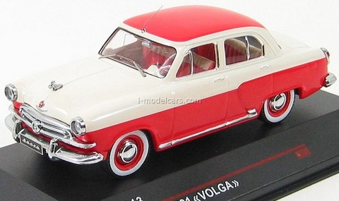 GAZ-M21 Volga white-red (new front grill) 1956 IST013 IST Models 1:43