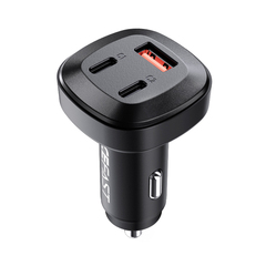 Автозарядка ACEFAST B3 66W USB-C+USB-C+USB-A 3x port metal car charger