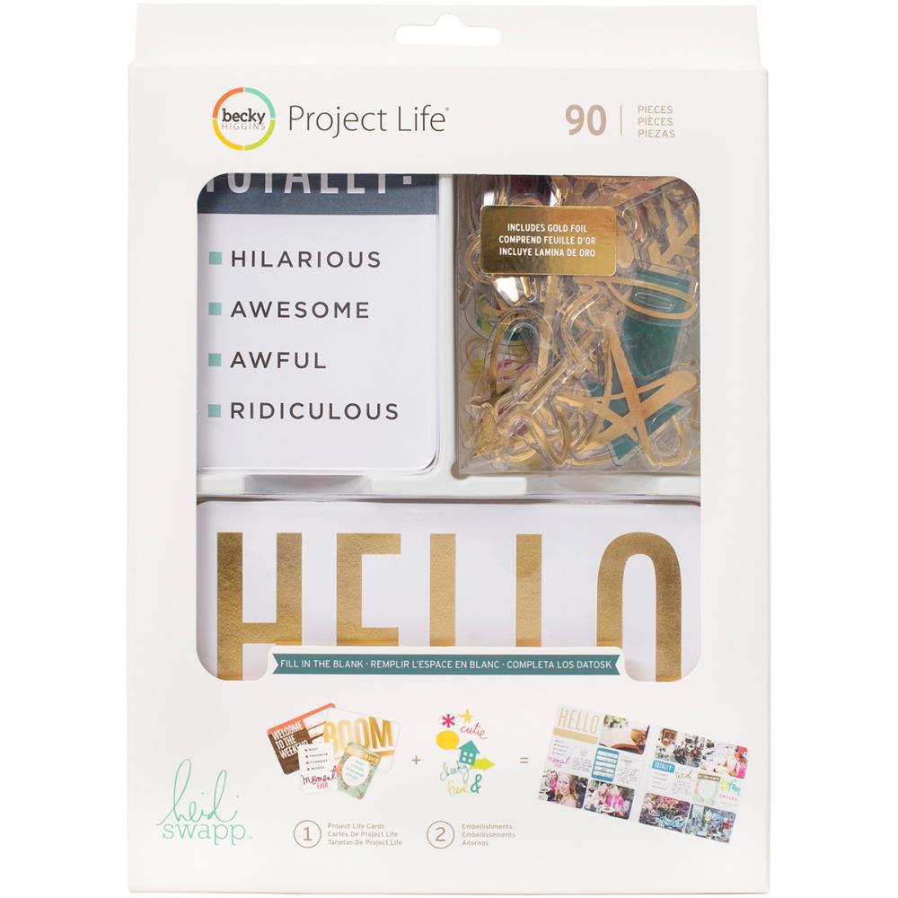 Kit набор карточек и украшений для Project Life 90шт