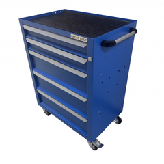 Инструментальная тележка Great Wolf 5 ящиков, цз, колеса с тормозом, синяя GWT-K5B