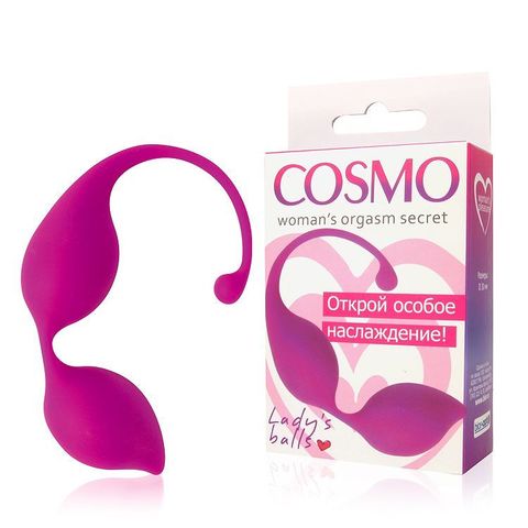 Ярко-розовые фигурные вагинальные шарики Cosmo - Cosmo COSMO CSM-23005