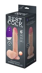 Телесный вибромассажёр-реалистик BEST COCK 6