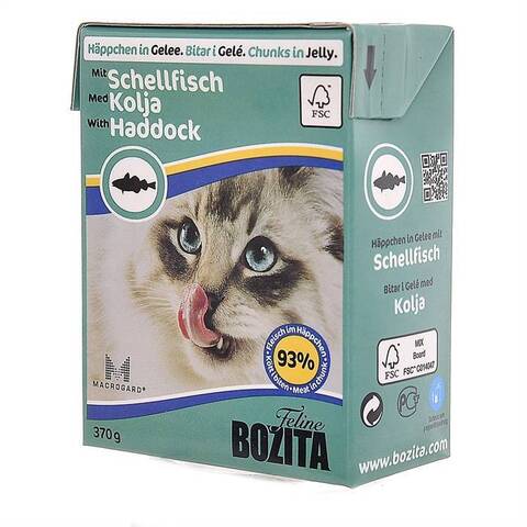 BOZITA Feline Haddock консервы для кошек (с морской рыбой) 370г