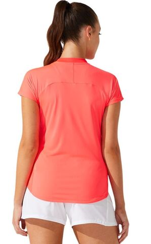 Теннисная футболка Asics Court W Piping Short Sleeve - diva pink