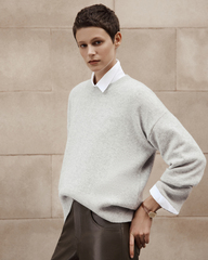 Oversized jumper gray color