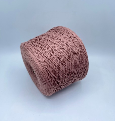 Бобинная пряжа (пр.Италия), art.Cotone, 350м/100 гр. 100%Хлопок, цвет-Сухая роза , арт.34814