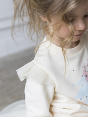 Interactive Sweatshirt Ballerina with 2 velcro dresses