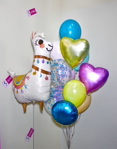 Фольгированная фигура Лама, шары для ребенка, шары для девочки