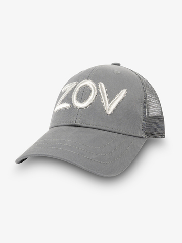 Бейсболка с сеткой «ZOV» цвета графит с 3D вышивкой лого