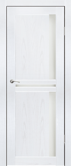 Дверь межкомнатная Синержи Эль Порте, цвет снежный ясень, экошпон, стекло сатин