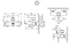 СМЕСИТЕЛЬ ДЛЯ ВАННЫ С КОРОТКИМ ИЗЛИВОМ BRAVAT PALACE F6172217CP-01-RUS