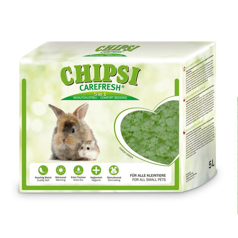 Chipsi CareFresh Forest Green наполнитель/подстилка д/птиц и мелких дом.животных (зеленая) 5л