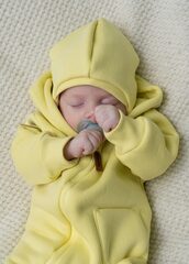 Комбинезон из футера утепленный (светло-жёлтый)