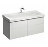 Шкафчик для раковины Geberit Xeno² шириной от 120 см, с четырьмя выдвижными ящиками: B=117.4см, H=53см, T=46.2см, Белый / Высокоглянцевое покрытие