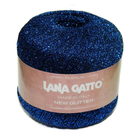 Пряжа Lana Gatto New Glitter 8589 синий