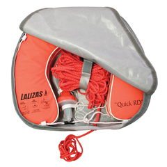 Set Horseshoe Lifebuoy 'Quick RD' orange with light and rope in gray case