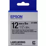 654019 Картридж EPSON с лентой LK-4SBM (лента металлик 12мм, Серебр./Черн. для LW-300, 400, 400VP, 700, 900P)
