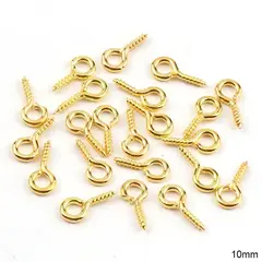 Штифт винтовой, 8х3х1 мм, 16 гр, золото