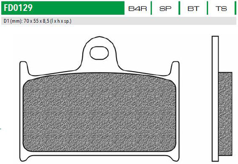FD0129TS Тормозные колодки дисковые мото ROAD TOURING SINTERED  (FDB557)  NEWFREN