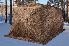 Зимняя палатка куб Higashi Double Winter Camo Pyramid Hot (трехслойная)