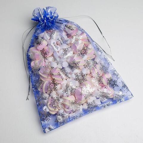 Мешочек органза «Снежинки», 20*30 см, 1 шт.