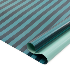 Упаковочная бумага, Полоски, Зеленый, 80 г, 2 ст, 0,7*1 м, 5 листов