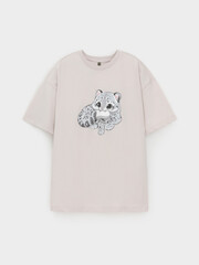 фуфайка  для девочки  КР 302871/бежевый 4002 к623