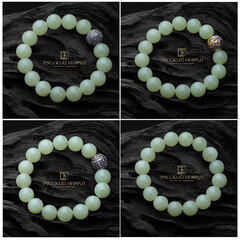 Браслеты из буромского нефрита бриле. Д 12мм.