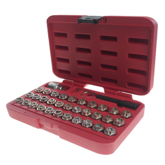 JTC-6747 - Набор головок для секретных болтов 35 предметов (MERCEDES) JTC - 
Предназначен для установки и снятия секреток.
Применение: Mercedes Benz.
Номер ММ: 301-332.