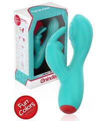 Вибратор-кролик Oninder с режимом постукивания, аквамарин