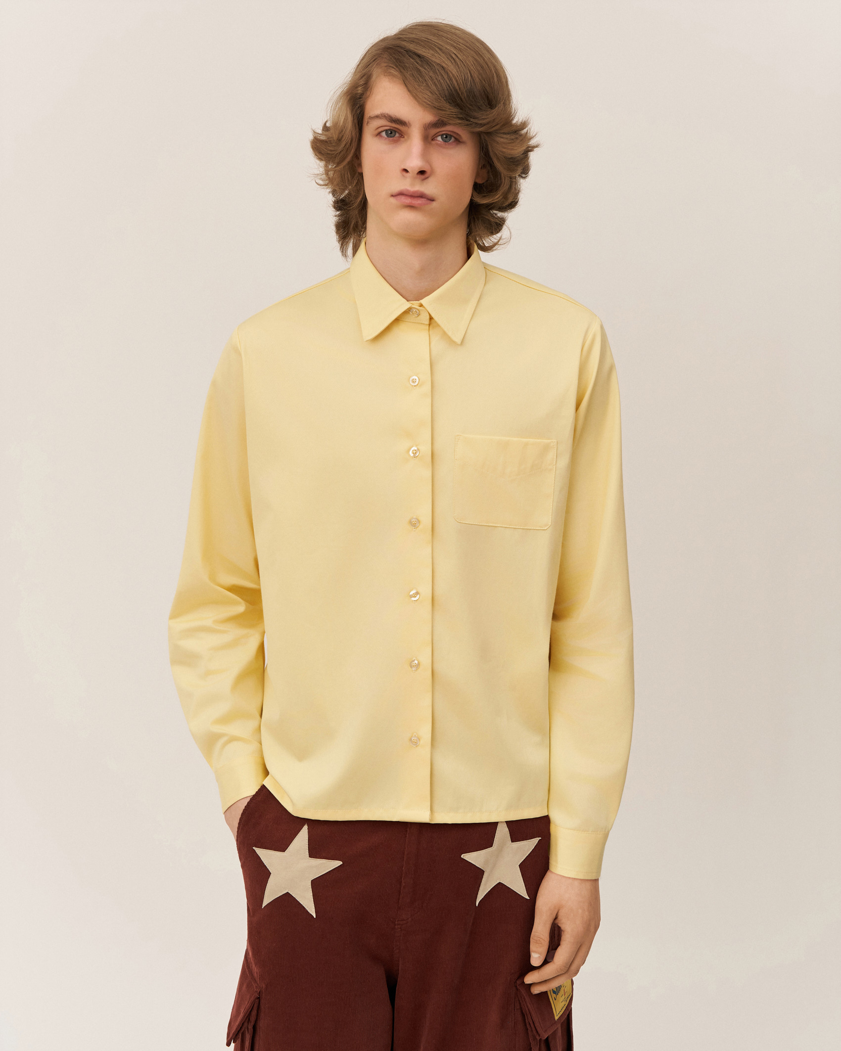 Приталенная рубашка из вискозы