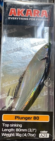 Воблер Akara раттлин Plunger 80 мм 16 гр. (4/7 oz 3,1 in)  A23