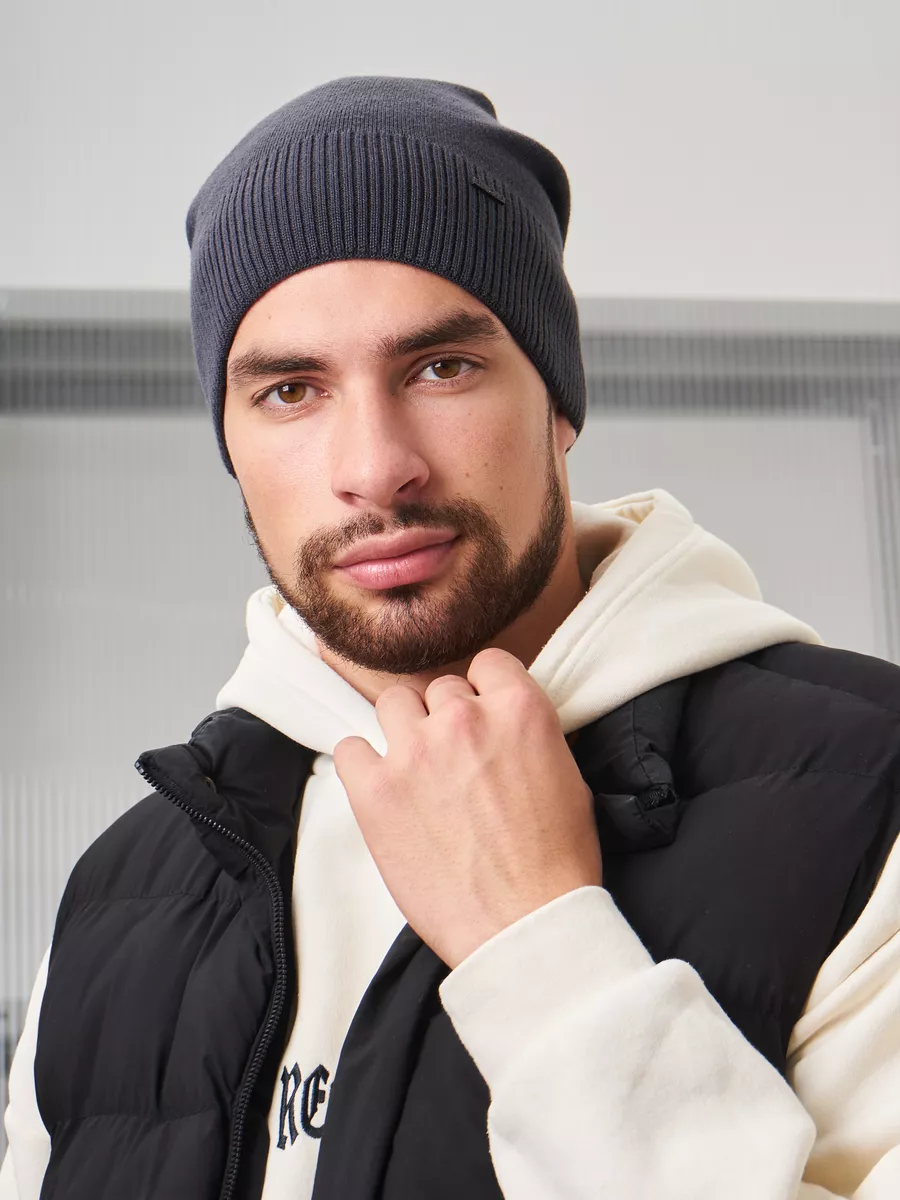 Шапка бини зимняя весенняя с флисом