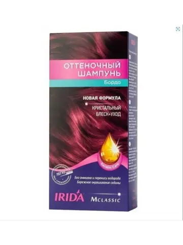 IRIDA М Шампунь оттеночный для окраски волос БОРДО 3*25мл