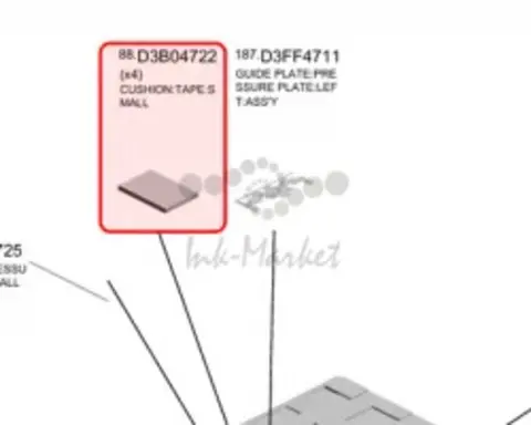Ricoh D3B04722 Cushion:tape:small original