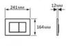 Nofer 07811.B Панель смыва HYDROSMART 07811.B глянцевая с прямоугольными клавишами