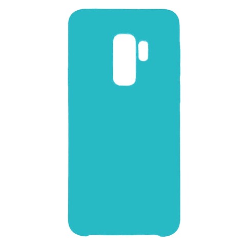 Силиконовый чехол Silicone Cover для Samsung Galaxy S9 Plus (Темно-голубой)