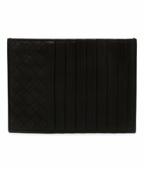 Кожаный футляр для кредитных карт Bottega Veneta черный