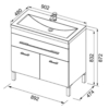 Aquanet 213032 Тумба с раковиной Aquanet Верона 90 белый (напольная 1 ящик 2 дверцы) (213032)