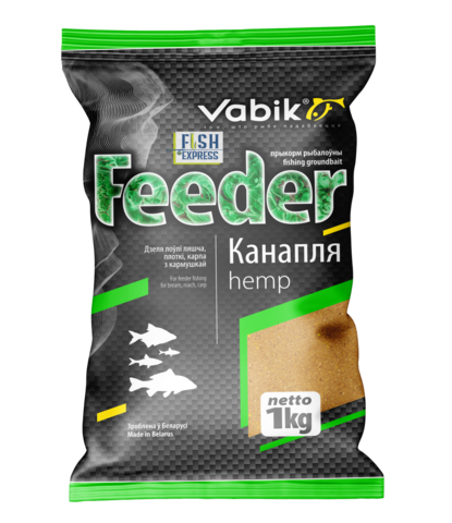 Прикормка Vabik FEEDER Конопля 1кг 10 шт/уп.