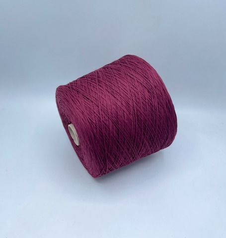 Бобинная пряжа (пр.Италия), art.Cotone, 350м/100 гр. 100%Хлопок, цвет-Марсала , арт.34815