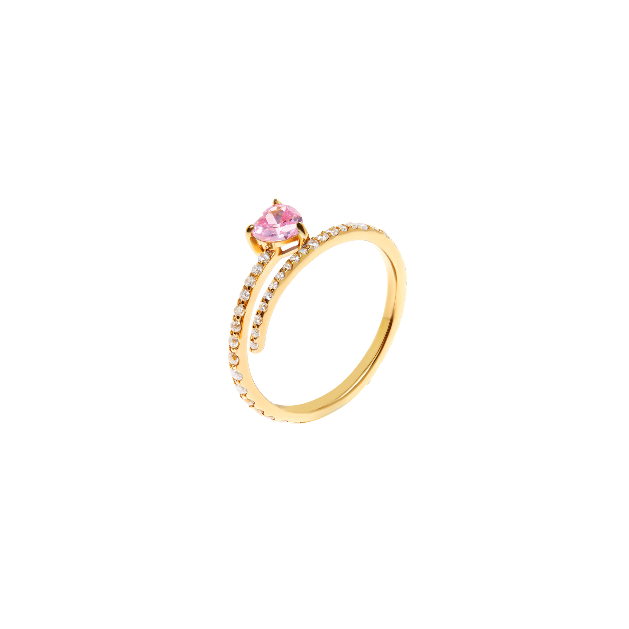 Twisted Heart Ring - Pink