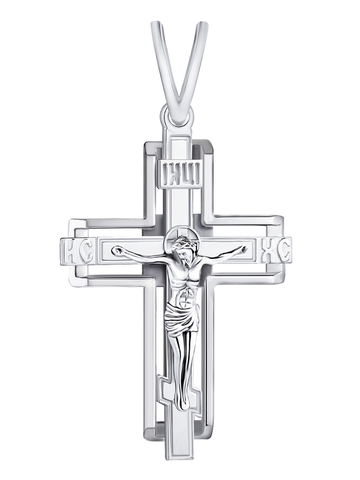 Крестик православный из серебра