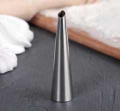 Насадка кондитерская для начинки «Маффин», d=1,7 см, выход 0,6 см, нержавеющая сталь