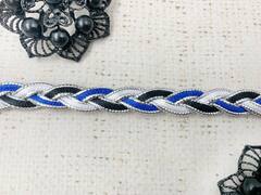 Тесьма декоративная косичка люрекс, ш. 1 см