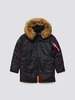 Куртка Аляска Женская - Alpha N-3B W Parka (черный/оранж - black/orange)