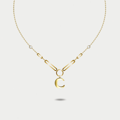 Колье женское из розового золота 585 пробы с фианитами (арт. 0701768р)